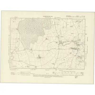 1900 Map of Shropshire XVII.SW, 1903 Print