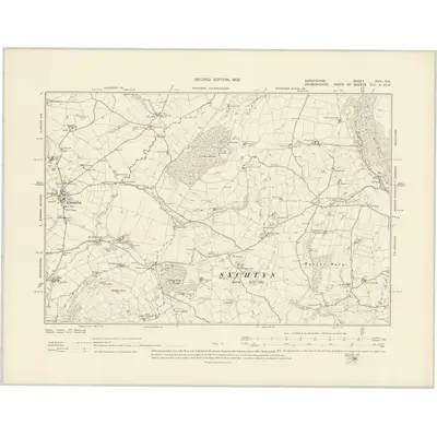 1900 Map of Shropshire XVIII.NE, 1902 Print