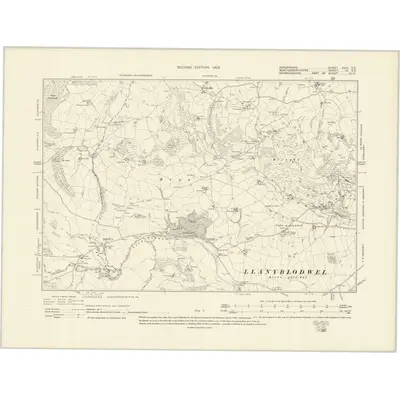 1900 Map of Shropshire XVIII.SE, 1902 Print