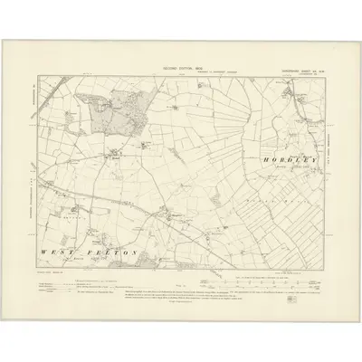 1900 Map of Shropshire XX.NW, 1902 Print
