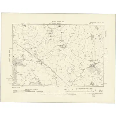 1900 Map of Shropshire XX.SE, 1902 Print
