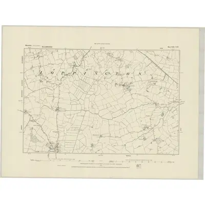 1875 Map of Shropshire XXI.NW, 1884 Print