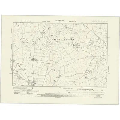 1924 Map of Shropshire XXI.NW, 1929 Print