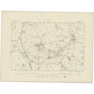 1880 Map of Shropshire XXI.SE, 1884 Print