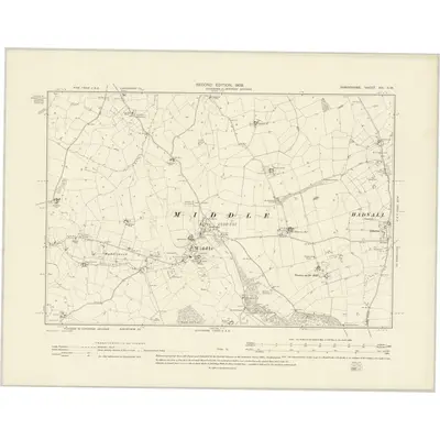1900 Map of Shropshire XXI.SW, 1902 Print