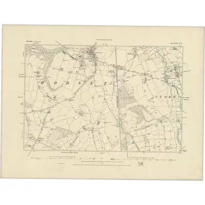 1880 Map of Shropshire XXII.NE, 1884 Print