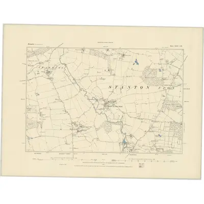 1880 Map of Shropshire XXII.SW, 1884 Print