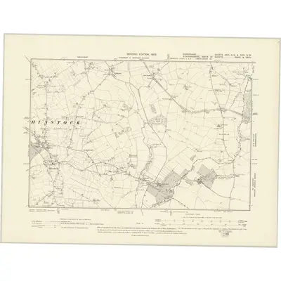 1900 Map of Shropshire XXIII.NE & XXIV.NW, 1903 Print