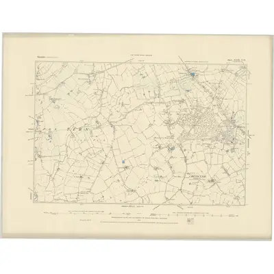 1879 Map of Shropshire XXIII.NW, 1884 Print