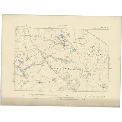 1880 Map of Shropshire XXIII.SE, 1884 Print
