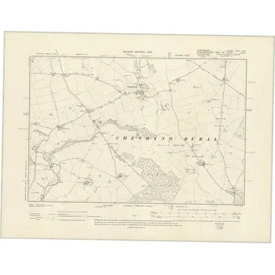 1900 Map of Shropshire XXIII.SE, 1902 Print
