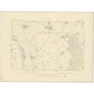 1880 Map of Shropshire XXIII.SW, 1884 Print