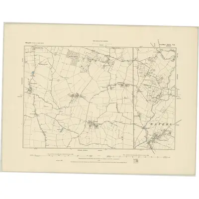 1880 Map of Shropshire XXIX.NE, 1886 Print