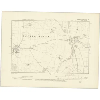 1900 Map of Shropshire XXIX.SE, 1902 Print