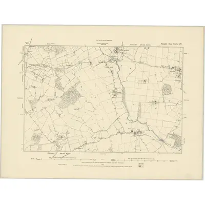 1880 Map of Shropshire XXIX.SW, 1886 Print