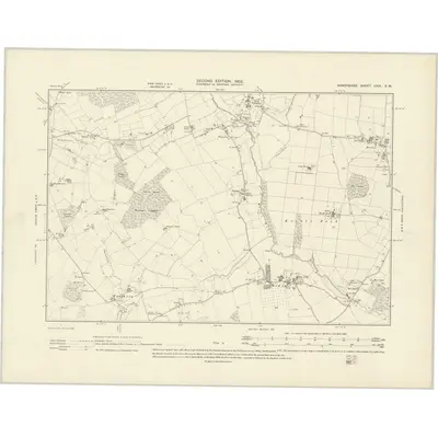 1900 Map of Shropshire XXIX.SW, 1902 Print