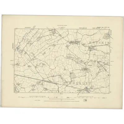 1874 Map of Shropshire XXVI.NE, 1887 Print
