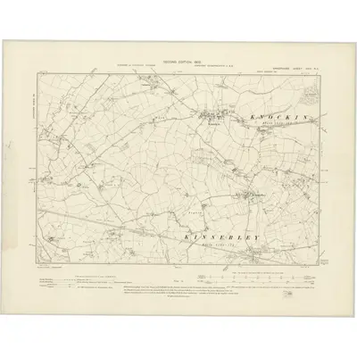 1900 Map of Shropshire XXVI.NE, 1902 Print