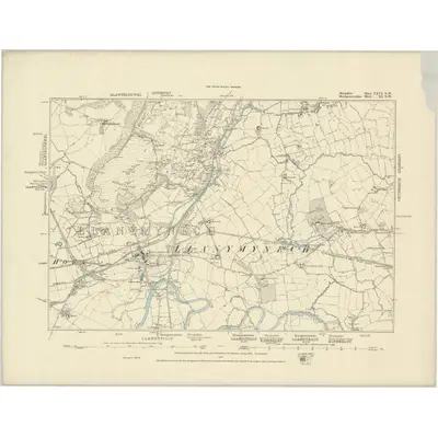 1874 Map of Shropshire XXVI.NW, 1887 Print