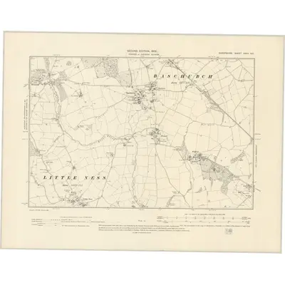 1900 Map of Shropshire XXVII.NE, 1902 Print