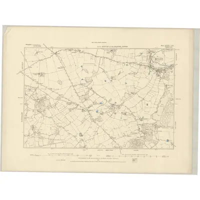 1874 Map of Shropshire XXVII.NW, 1884 Print