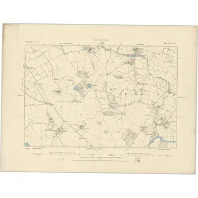 1881 Map of Shropshire XXVII.SE, 1884 Print