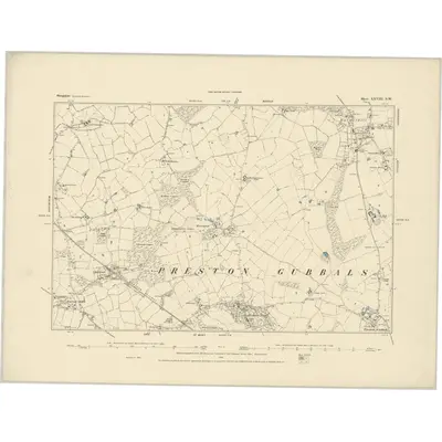 1880 Map of Shropshire XXVIII.NW, 1884 Print