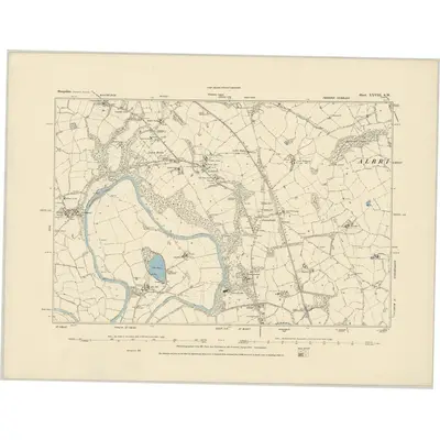 1881 Map of Shropshire XXVIII.SW, 1884 Print