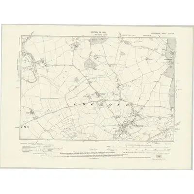 1924 Map of Shropshire XXX.NE, 1928 Print