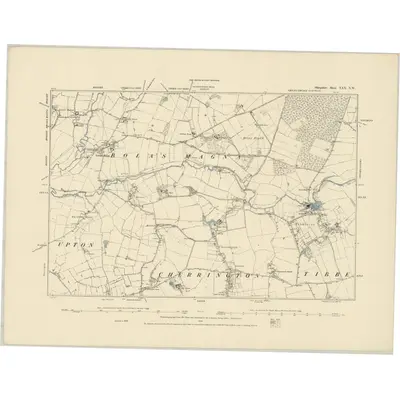 1880 Map of Shropshire XXX.NW, 1886 Print
