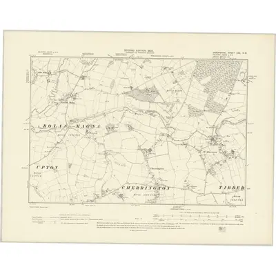 1900 Map of Shropshire XXX.NW, 1902 Print