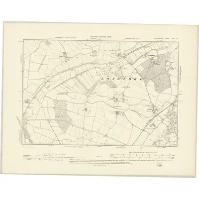1900 Map of Shropshire XXX.SE, 1902 Print