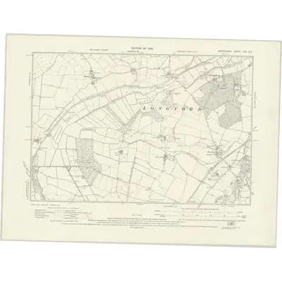 1925 Map of Shropshire XXX.SE, 1929 Print