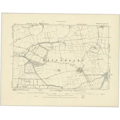 1880 Map of Shropshire XXX.SW, 1887 Print
