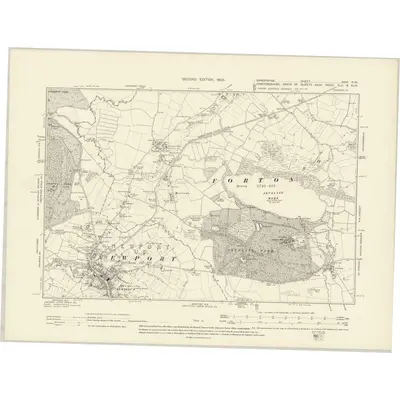 1900 Map of Shropshire XXXI.NW, 1903 Print