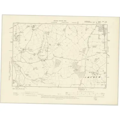 1900 Map of Shropshire XXXI.SE, 1903 Print