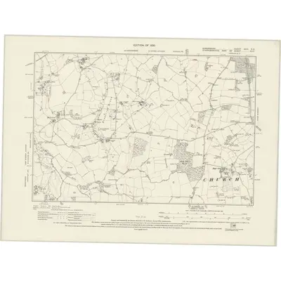 1925 Map of Shropshire XXXI.SE, 1930 Print