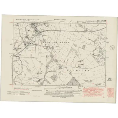 1938 Map of Shropshire XXXI.SW, 1948 Print