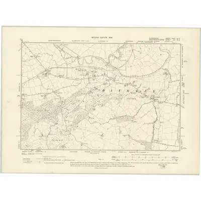 1900 Map of Shropshire XXXII.NE, 1903 Print