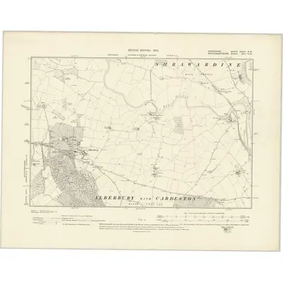 1901 Map of Shropshire XXXIII.NW, 1902 Print
