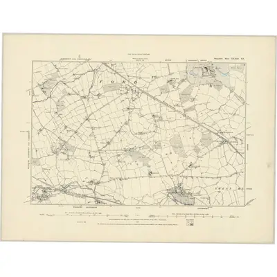1881 Map of Shropshire XXXIII.SE, 1887 Print