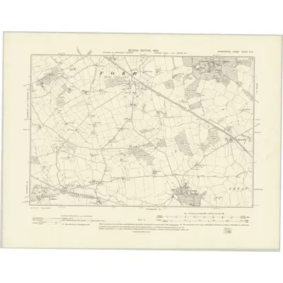 1900 Map of Shropshire XXXIII.SE, 1903 Print