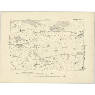 1881 Map of Shropshire XXXIII.SW, 1887 Print