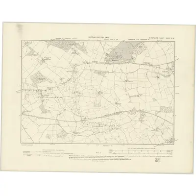 1901 Map of Shropshire XXXIII.SW, 1902 Print