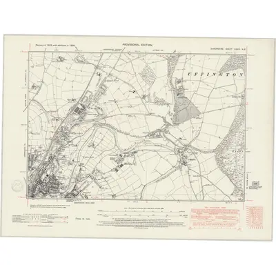 1938 Map of Shropshire XXXIV.NE, 1947 Print