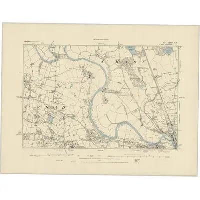 1881 Map of Shropshire XXXIV.NW, 1885 Print