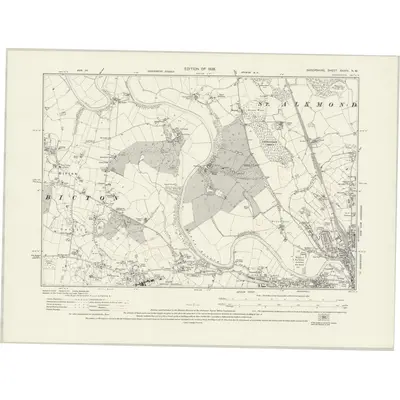 1925 Map of Shropshire XXXIV.NW, 1929 Print