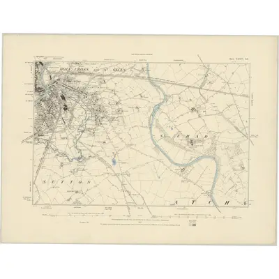 1881 Map of Shropshire XXXIV.SE, 1884 Print