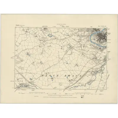 1881 Map of Shropshire XXXIV.SW, 1884 Print