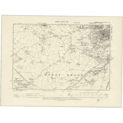 1900 Map of Shropshire XXXIV.SW, 1903 Print